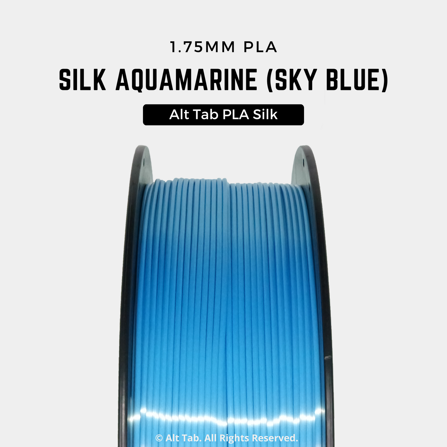 PLA Silk – Aquamarine (Sky Blue) (1.75mm 1KG Filament)