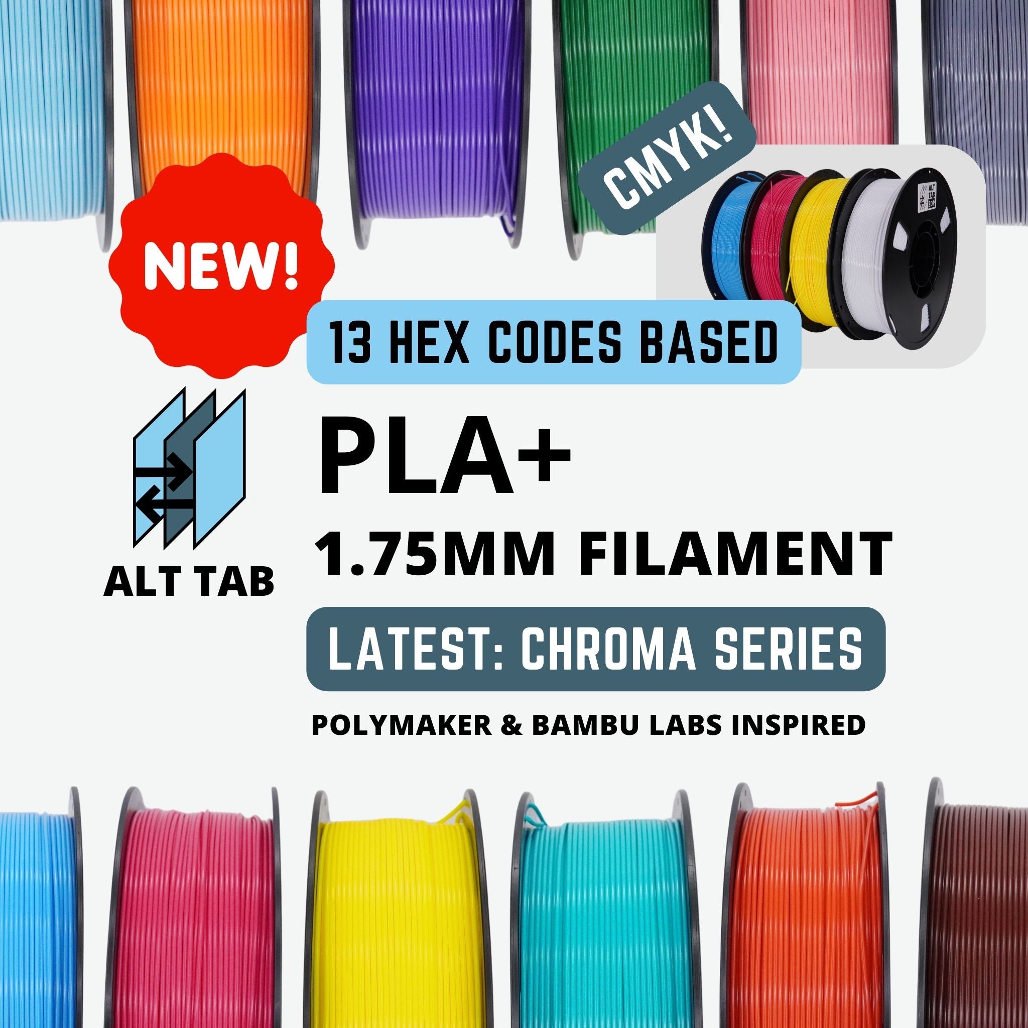PLA PRO/PLUS/PLA+ Filament 1.75mm 1KG – ALT TAB Filaments