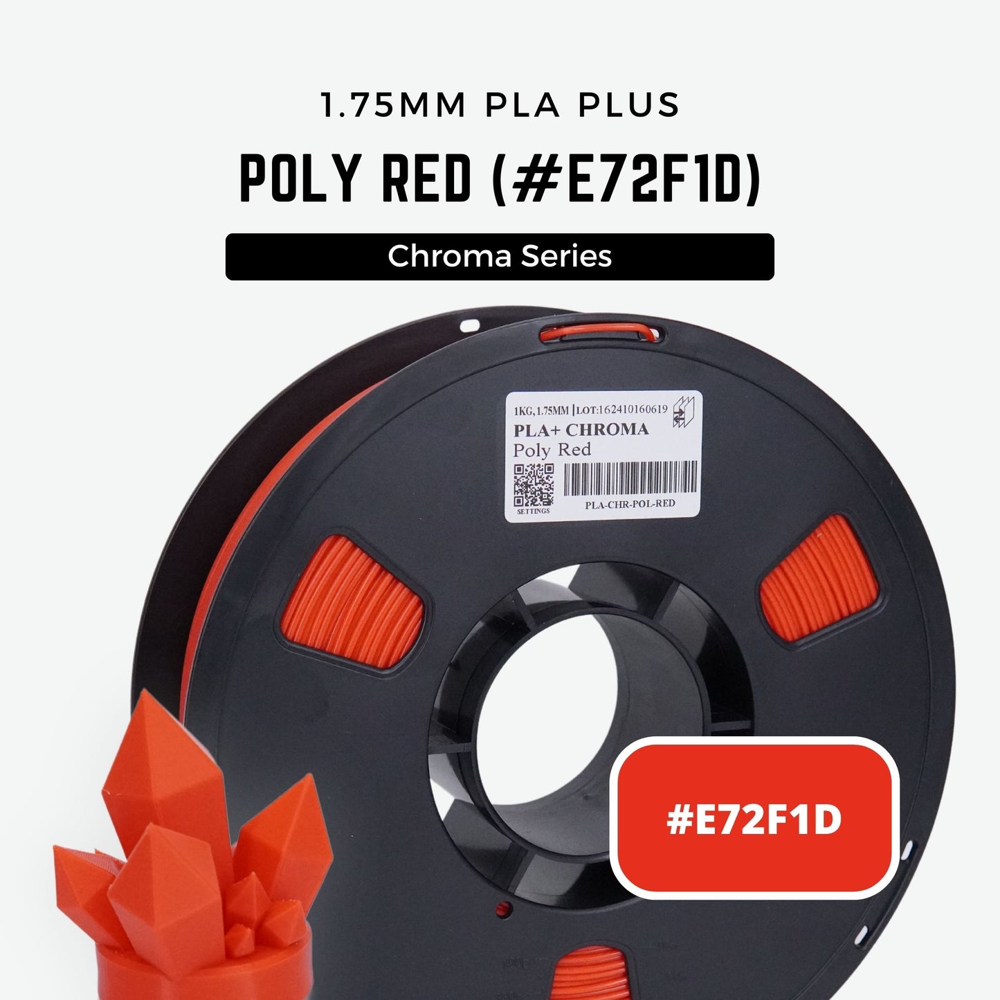PLA PLUS/PRO Chroma - Poly Red (1.75mm 1KG Filament)