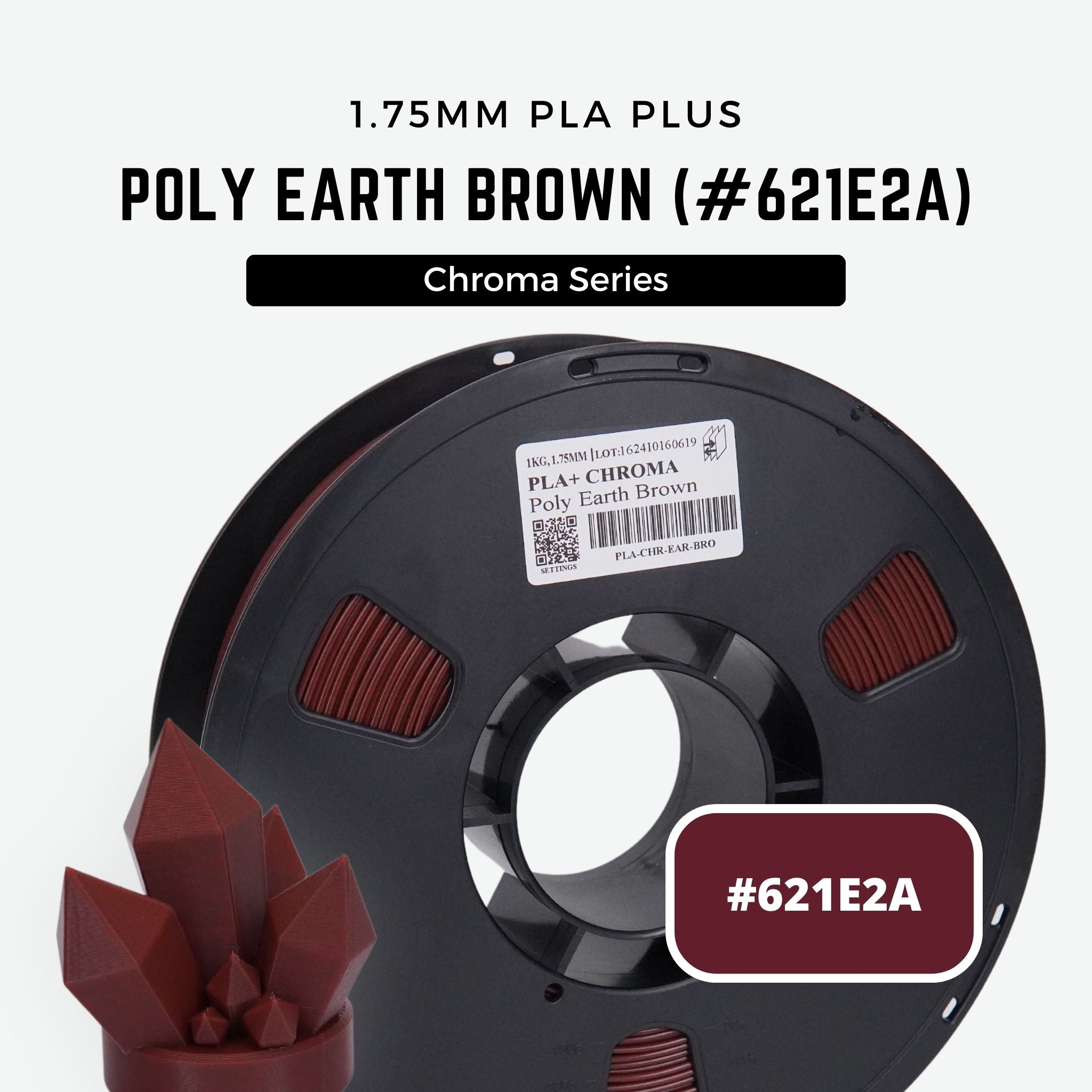 Filemant Tab PLA PLUS/PRO Chroma - Poly Earth Brown (1.75mm 1KG Filament) – ALT TAB ...
