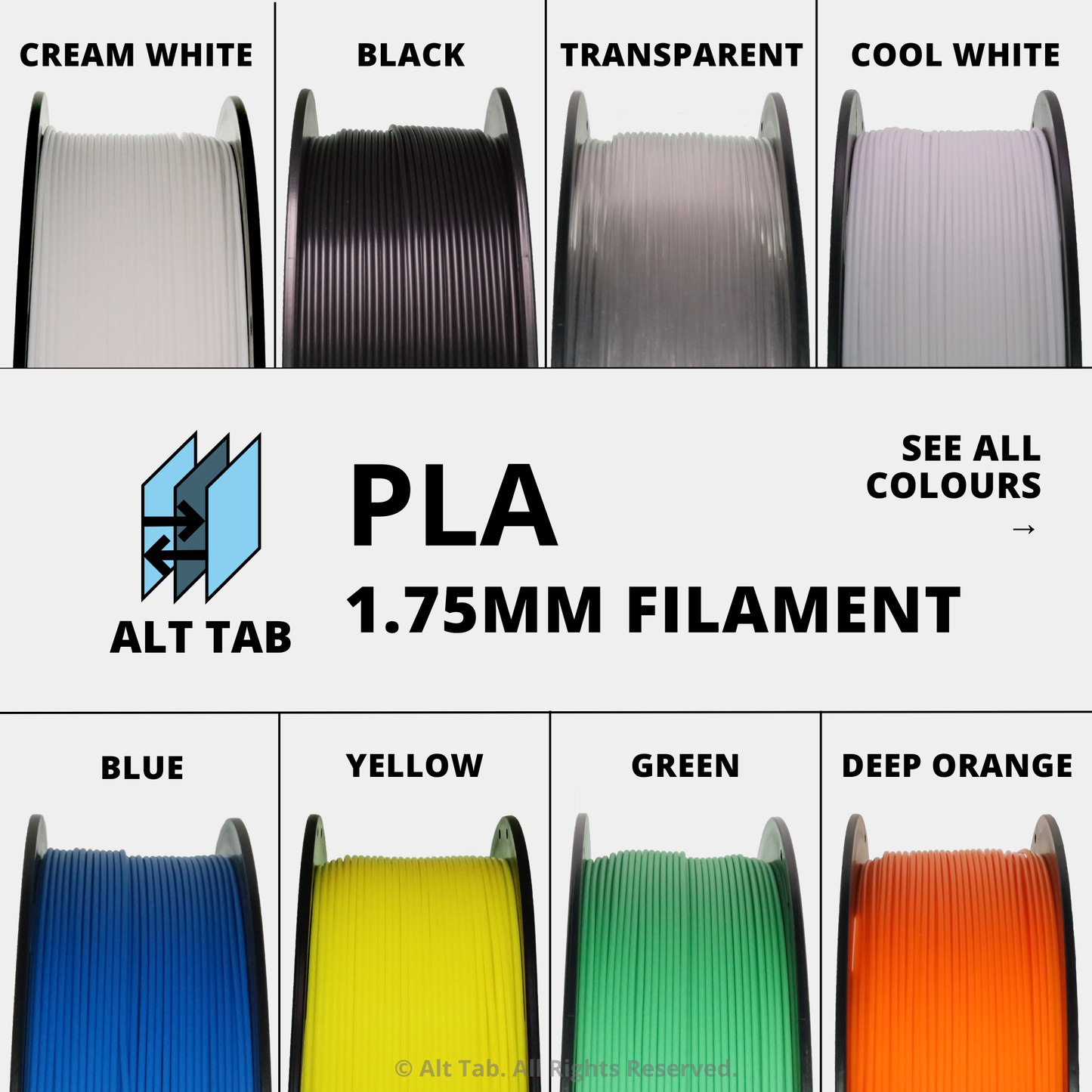 PLA 3D Printer Filament Basic Series (1.75mm 1KG)