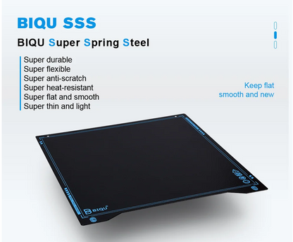 BIQU 235*235MM SSS Super Spring Steel Sheet Magnetic Flexible Bed