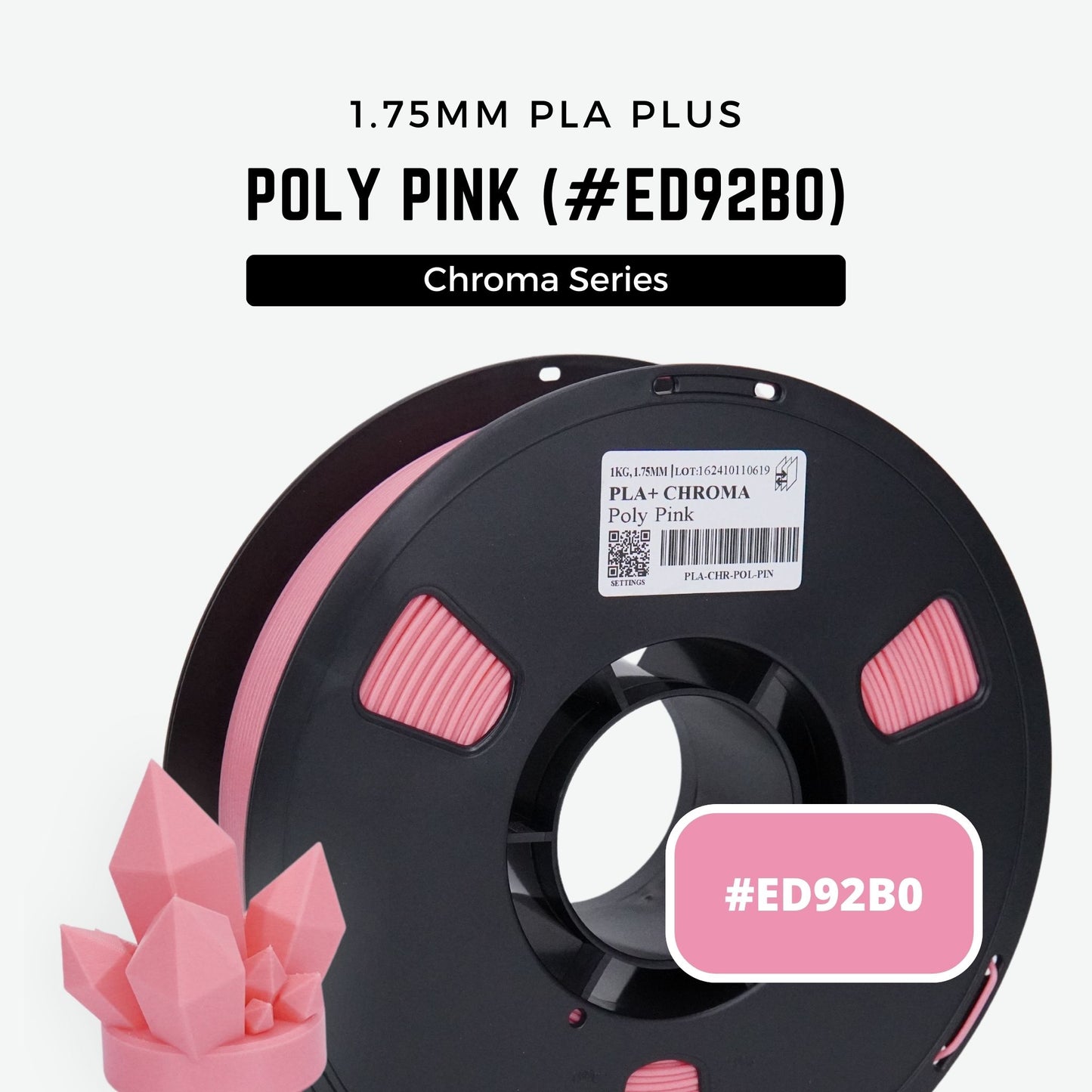 PLA PLUS/PRO Chroma - Poly Pink (1.75mm 1KG Filament)