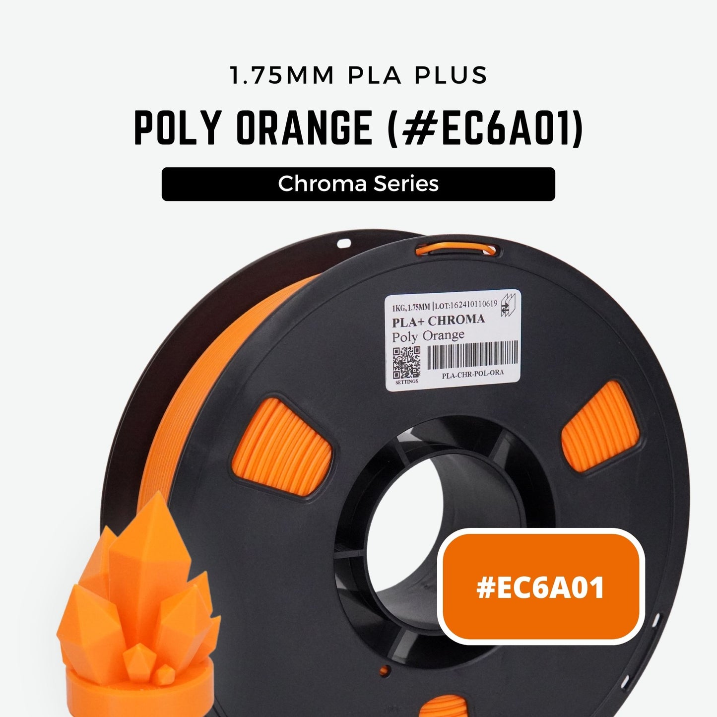 PLA PLUS/PRO Chroma - Poly Orange (1.75mm 1KG Filament)