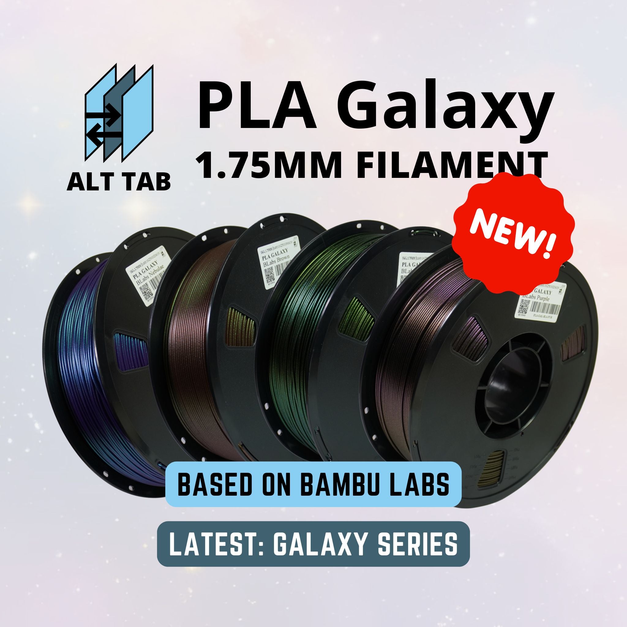 PLA Blabs Galaxy 3D Printer Filament Series (1.75mm 1KG) – ALT TAB ...
