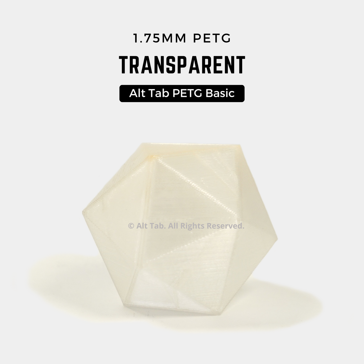 PETG Basic – Transparent (1.75mm 1KG Filament)