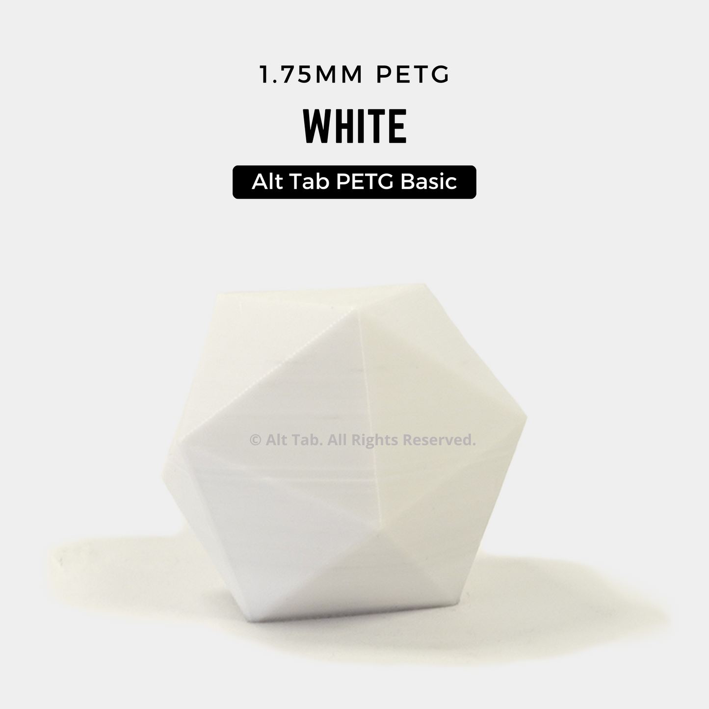 PETG Basic – White (1.75mm 1KG Filament)