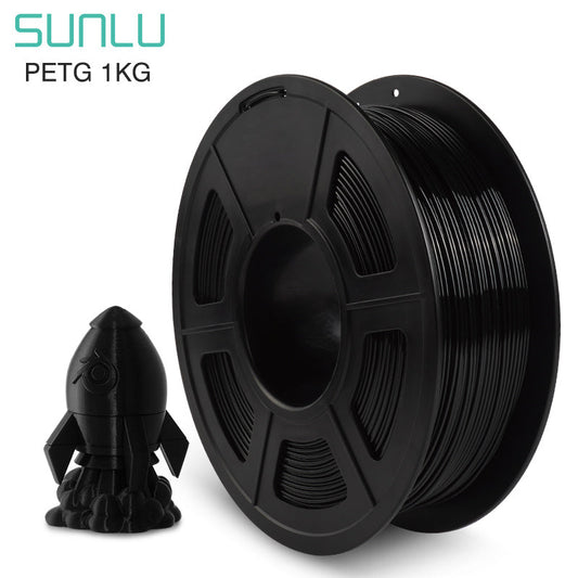 SUNLU PETG Black Filament | 1.75mm 1KG for 3D Premium Printer/Printing