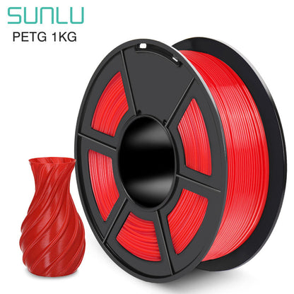 SUNLU PETG Red Filament | 1.75mm 1KG for Premium 3D Printer/Printing