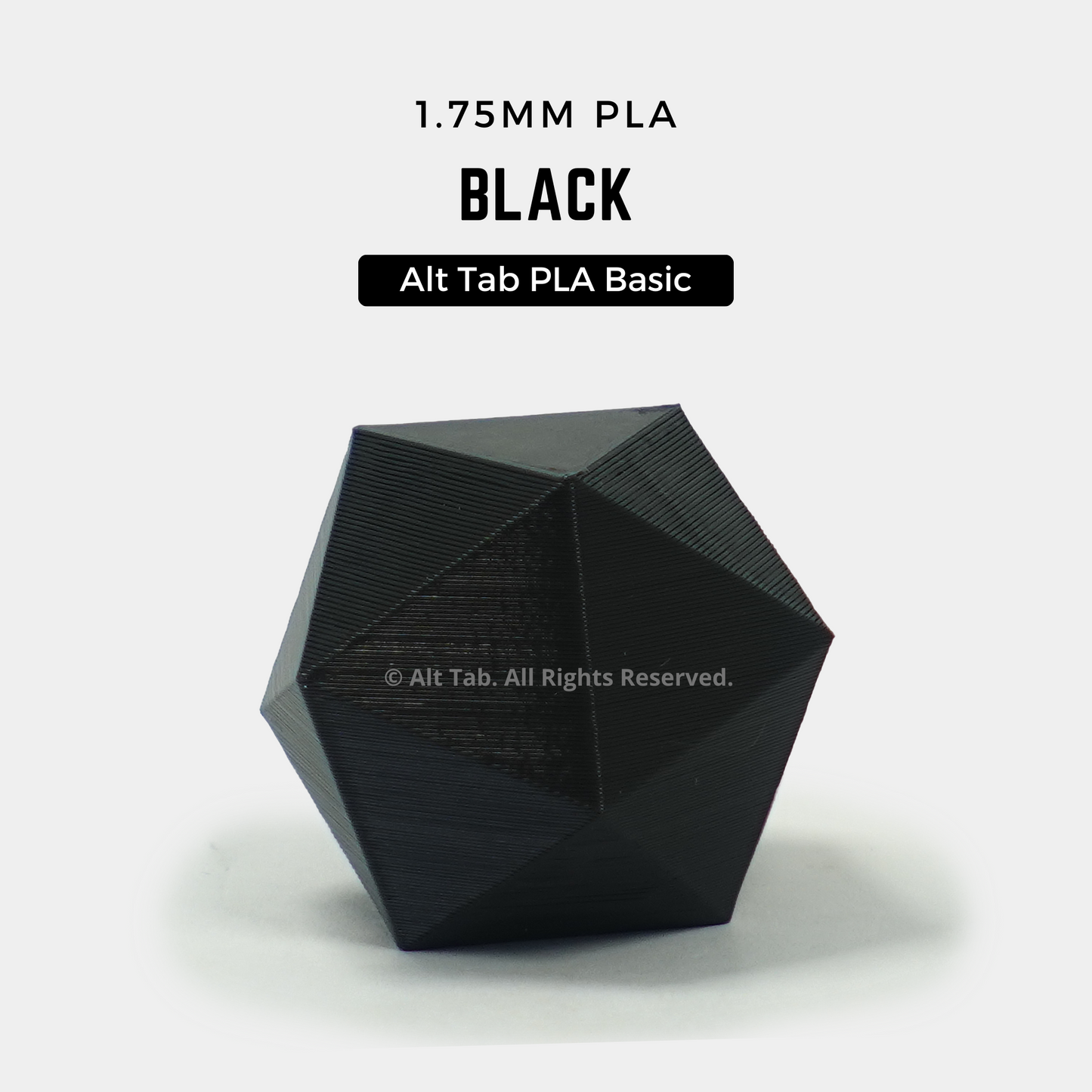 PLA Basic – Black (1.75mm 1KG Filament)