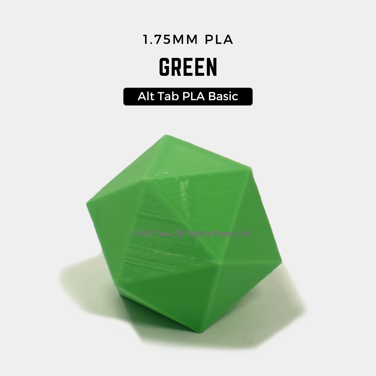 PLA Basic – Green (1.75mm 1KG Filament)