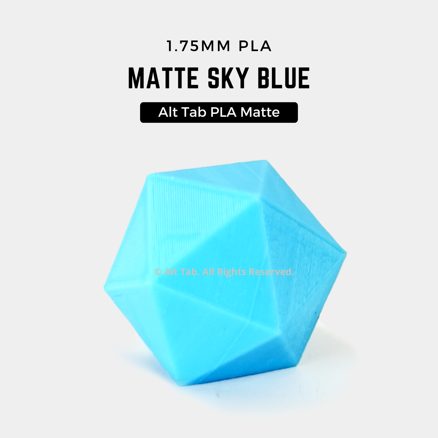 PLA Matte – Sky Blue (1.75mm 1KG Filament)