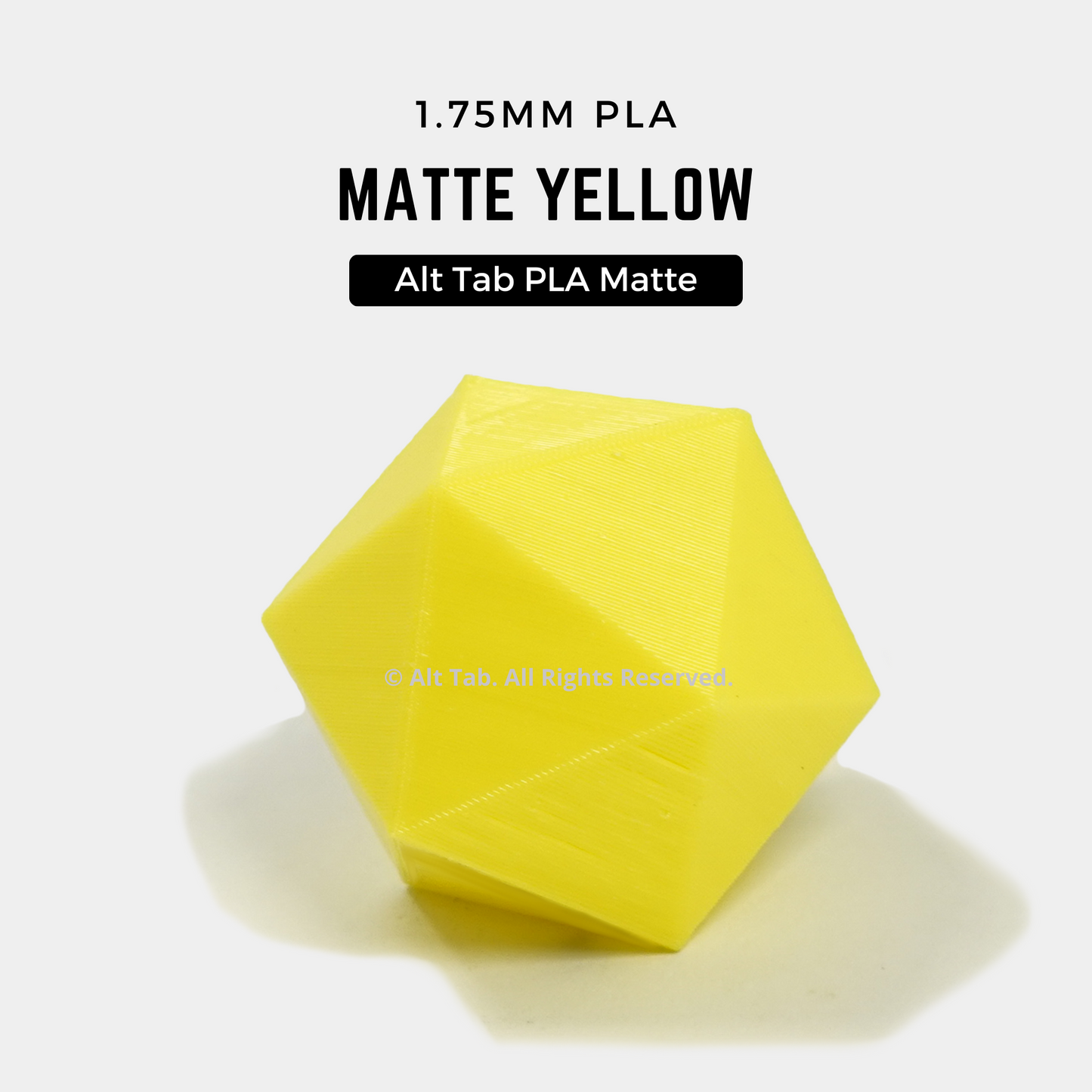 PLA Matte – Yellow (1.75mm 1KG Filament)