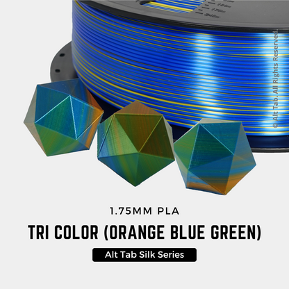 Silk Tri Color PLA Filament 1.75mm 1KG