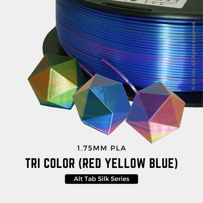 Silk Tri Color PLA Filament 1.75mm 1KG
