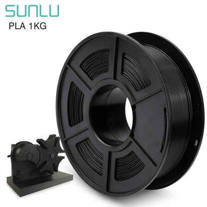 SUNLU PLA+ PLUS Black Filament | 1.75MM 1KG 3D Premium Printer/Printing