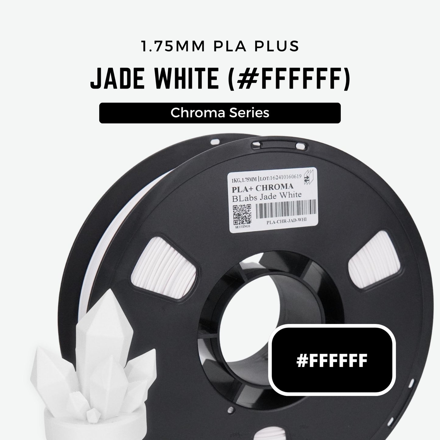 PLA PLUS/PRO Chroma - Jade White (1.75mm 1KG Filament)
