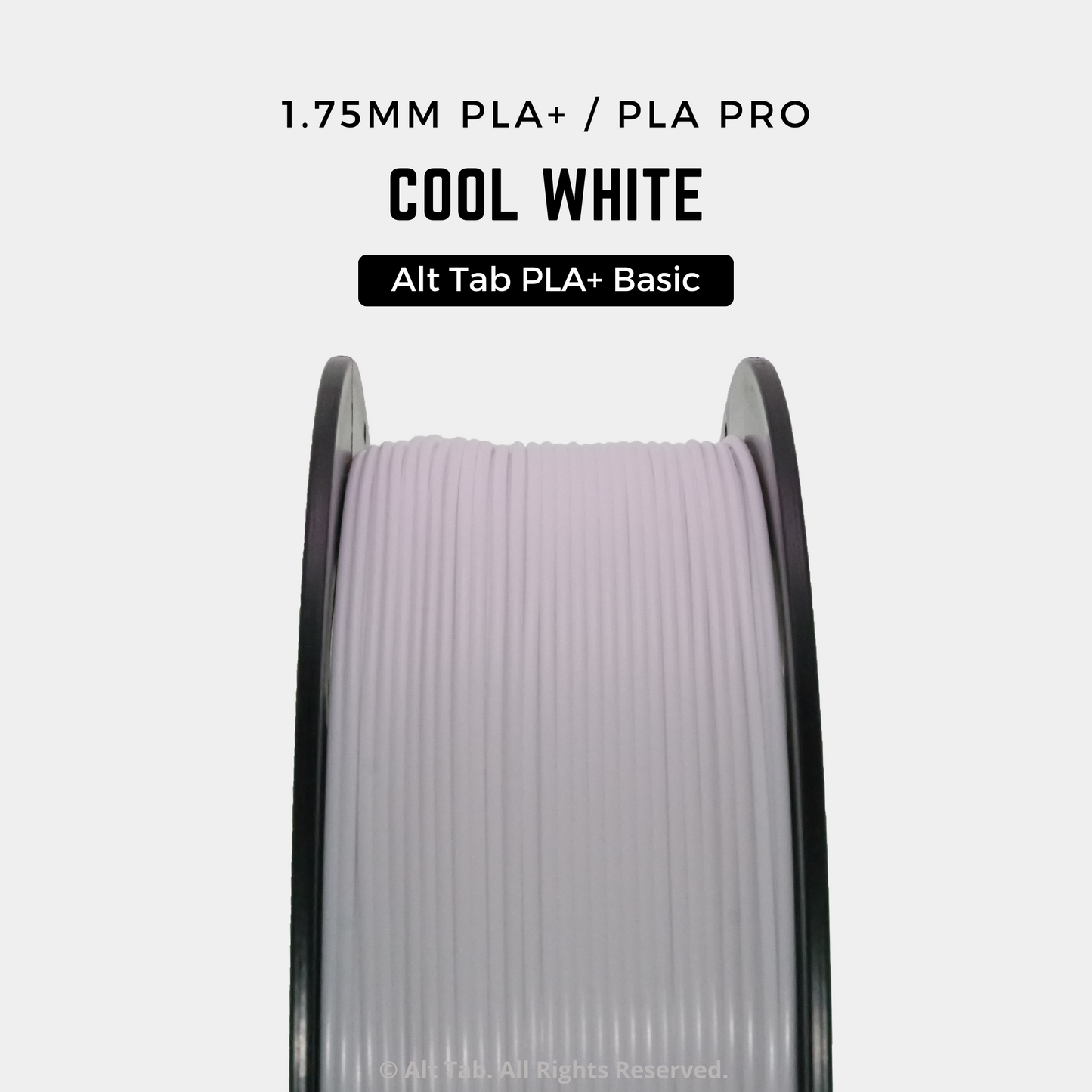 PLA PLUS/PRO Basic - Cool/Cold White (1.75mm 1KG Filament)