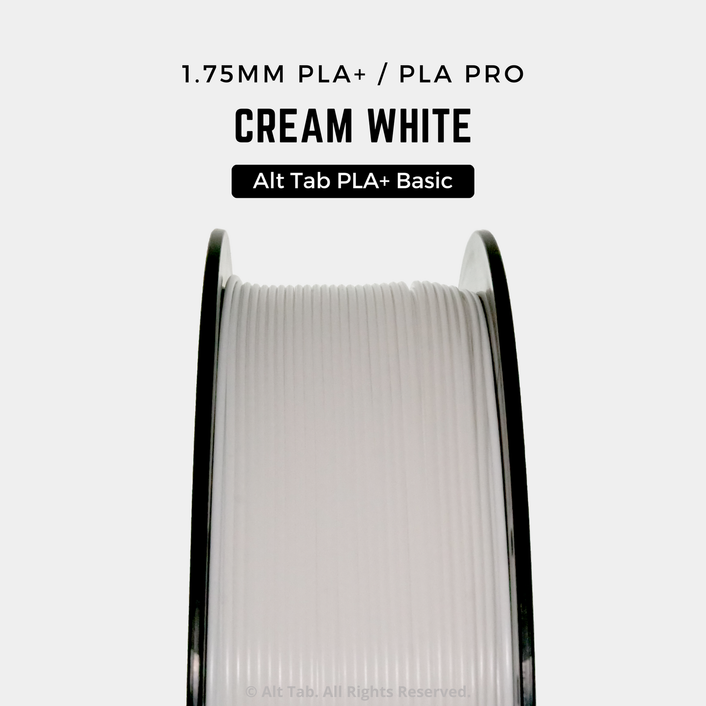 PLA PLUS/PRO Basic - Cream/Warm White (1.75mm 1KG Filament)