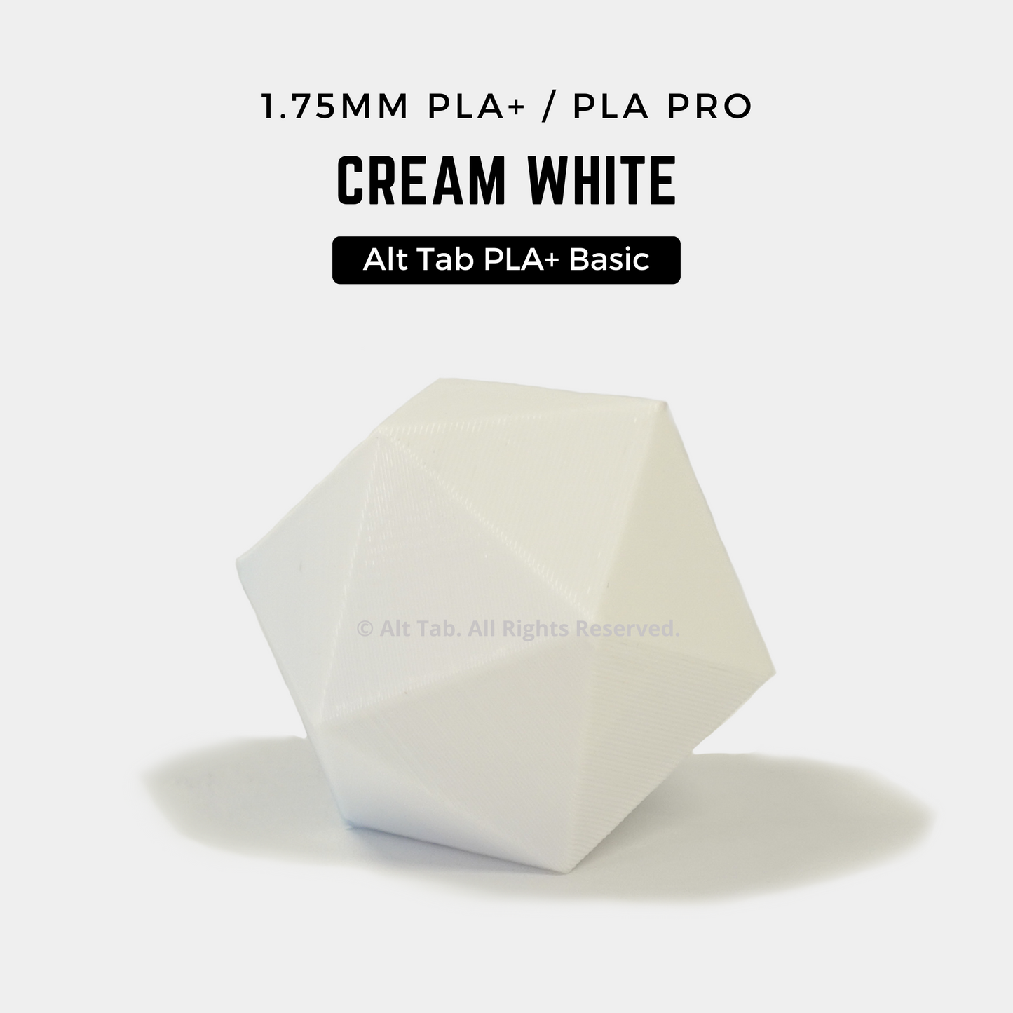 PLA PLUS/PRO Basic - Cream/Warm White (1.75mm 1KG Filament)