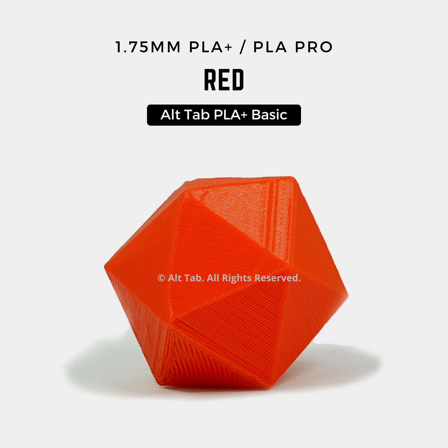 PLA PLUS/PRO Basic - Red (1.75mm 1KG Filament)