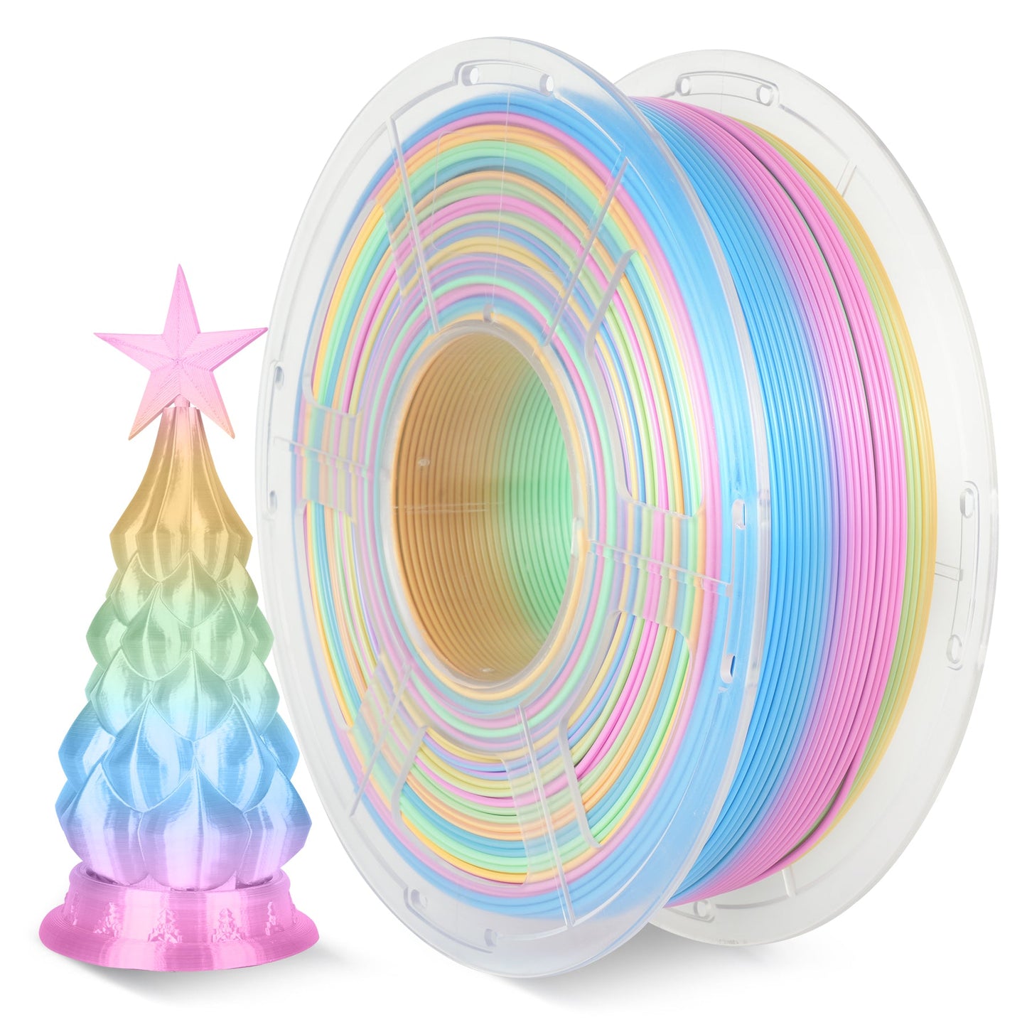 SUNLU PLA+ PLUS Silk Rainbow Variant Four(4) Filament | 1.75MM 1KG Premium 3D Printer/Printing