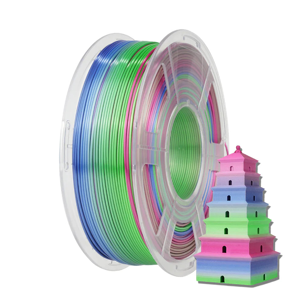 SUNLU PLA+ PLUS Silk Rainbow Variant Six(6) Filament | 1.75MM 1KG Premium 3D Printer/Printing