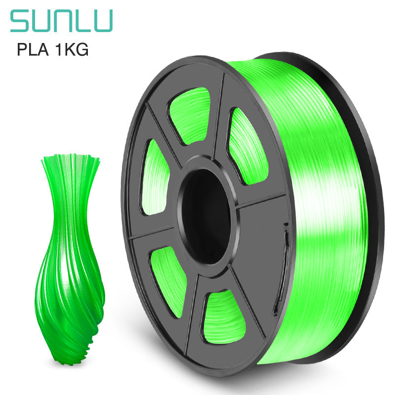 SUNLU PLA+ PLUS Translucent Green Filament | 1.75MM 1KG Premium 3D Printer/Printing