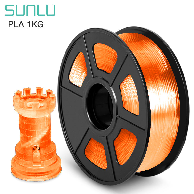 SUNLU PLA+ PLUS Translucent Orange Filament | 1.75MM 1KG Premium 3D Printer/Printing