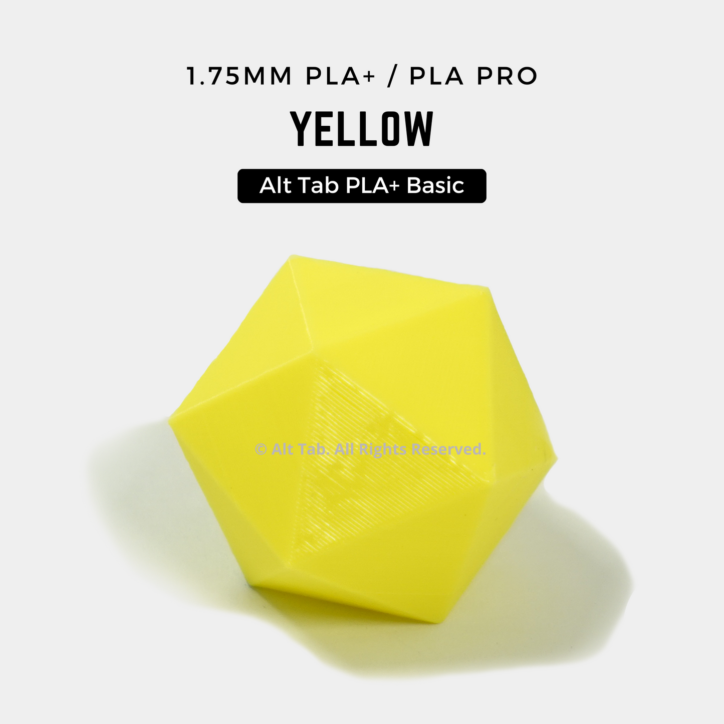 PLA PLUS/PRO Basic - Yellow (1.75mm 1KG Filament)