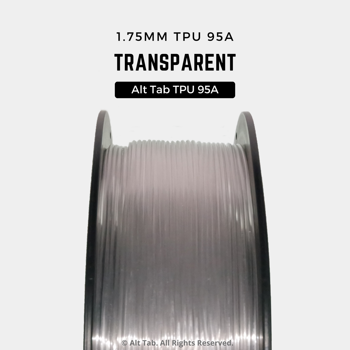 TPU 95A Basic – Transparent (1.75mm 1KG Filament)