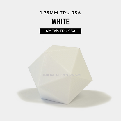 TPU 95A Basic – White (1.75mm 1KG Filament)