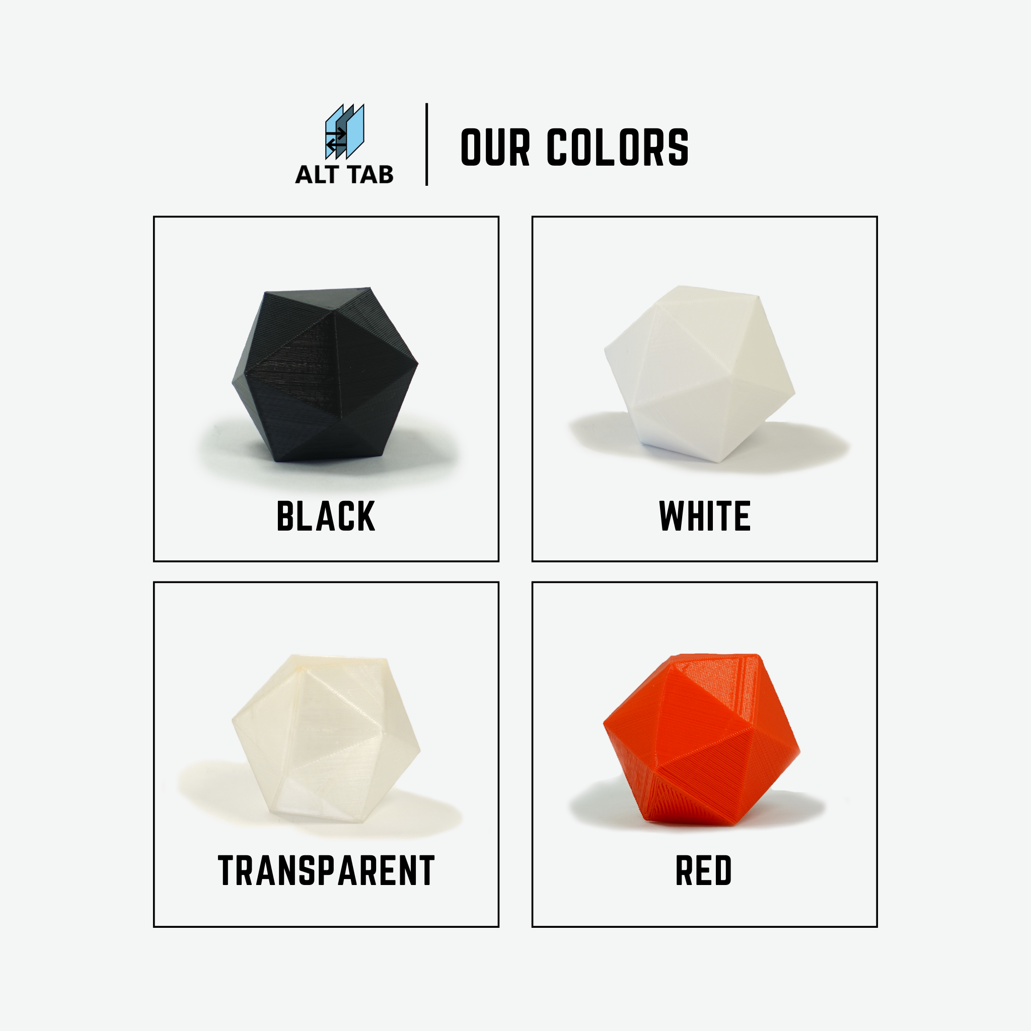 Filemant Tab TPU 95A 3D Printer Filament Basic Series (1.75mm 1KG) – ALT TAB Filaments