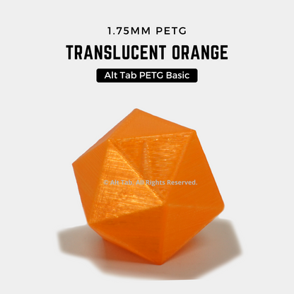 PETG Translucent – Orange (1.75mm 1KG Filament)