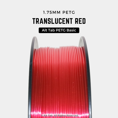 PETG Translucent – Red (1.75mm 1KG Filament)